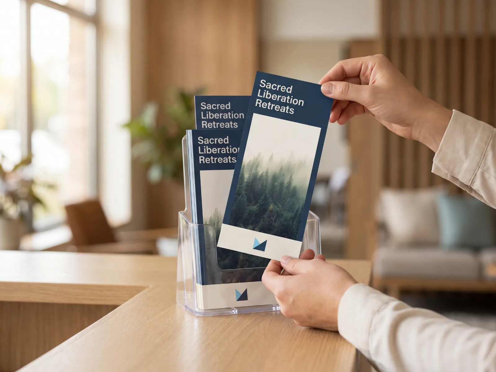 Rack Cards held in hand