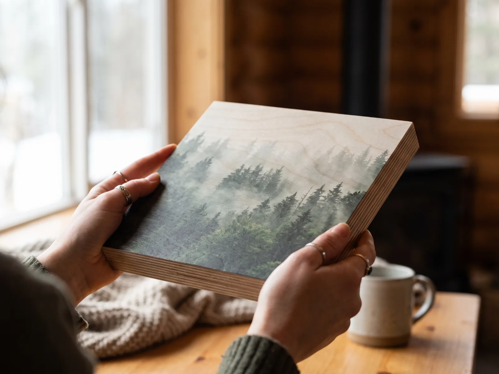 Wood Prints held in hand